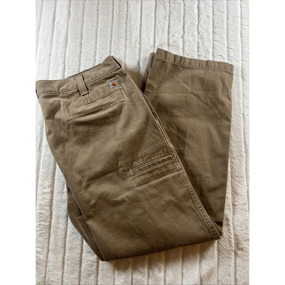 CARHARTT Field Khaki‎ Twill Pants Relaxed Fit 100095-253 Mens Size 40x30 Beige